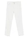Brunello Cucinelli Straight-cut Trousers With Multiple Pockets In White