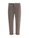 Brunello Cucinelli Dyed Denim Pants In Brown