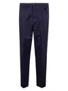 Brunello Cucinelli Trousers With Belt Loops And Side Pockets In Blue