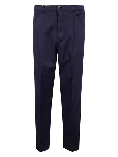 Brunello Cucinelli Men Dyed Trousers In Blue