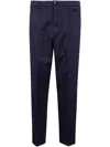 Brunello Cucinelli Trousers With Belt Loops And Side Pockets In Blue