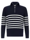 Brunello Cucinelli English Half-ribbed Sweater Sweaters And Cardigans Blue In Blue