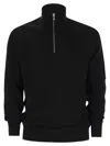 Brunello Cucinelli English Rib Cotton Sweater With Zip Opening And Raglan Sleeves