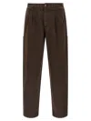 Brunello Cucinelli Functional Cargo Trousers Featuring Pockets In Brown