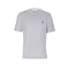 Brunello Cucinelli Layered Crewneck T-shirt Stitch Detailing In Gray