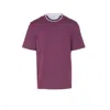 Brunello Cucinelli Men Faux Layering T-shirt In Pink