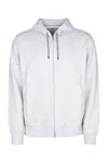 Brunello Cucinelli Grey Long Sleeves Zip-up Hoodie In Multicolor