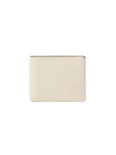 Brunello Cucinelli Men's Fine Grain Calfskin Wallet In Gray