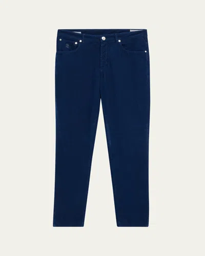 BRUNELLO CUCINELLI MEN'S FINE WALE CORDUROY TROUSERS