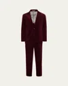 Brunello Cucinelli Men's Fine Wale Corduroy Two-piece Suit In Burgundy