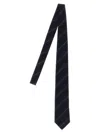 Brunello Cucinelli Men Flamed Stripe Tie In Blue