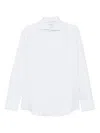 Brunello Cucinelli Men Flannel Chevron Shirt In White