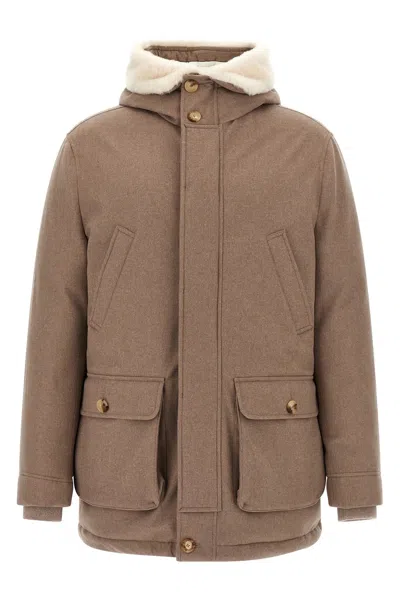 BRUNELLO CUCINELLI BRUNELLO CUCINELLI MEN FLANNEL DOWN JACKET