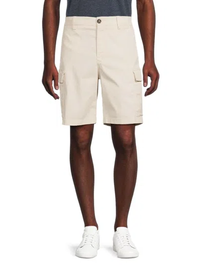 Brunello Cucinelli Men's Flat Front Bermuda Shorts In Off White