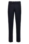 Brunello Cucinelli Tailored Flat Front Pants In Blue Cotton In Blue