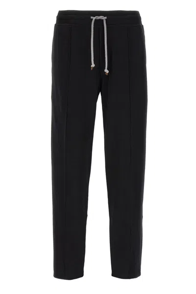 Brunello Cucinelli Men Fleece Pants In Schwarz