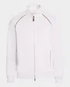 Brunello Cucinelli Hooded Zip-up Hoodie In Pearl Grey