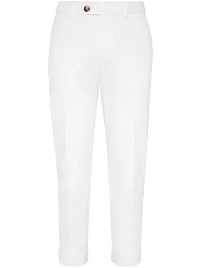 BRUNELLO CUCINELLI BRUNELLO CUCINELLI MEN GABARDINE GARMENT DYED PANTS