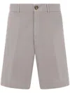 Brunello Cucinelli Garment-dyed Bermuda Shorts In Twisted Cotton Gabar