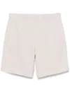 Brunello Cucinelli Men Garment-dyed Bermuda Shorts In Twisted Cotton Gabardine In Multicolor