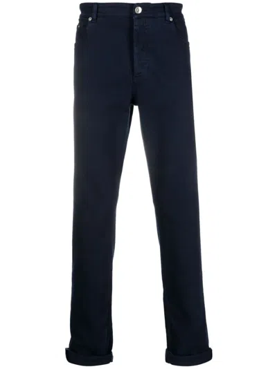 Brunello Cucinelli Men Garment-dyed Comfort Lightweight 5-pocket Jeans In Multi