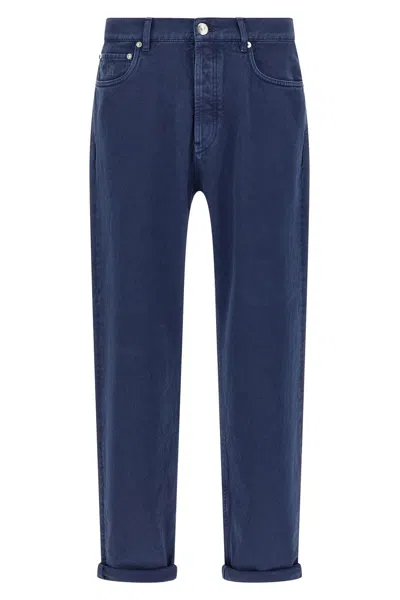BRUNELLO CUCINELLI BRUNELLO CUCINELLI MEN GARMENT-DYED DENIM JEANS