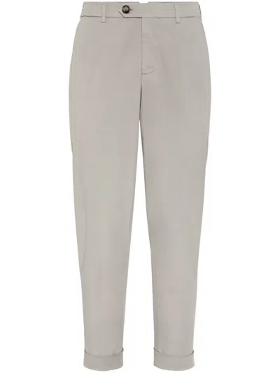 BRUNELLO CUCINELLI BRUNELLO CUCINELLI MEN GABARDINE GARMENT DYED PANTS