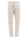 Brunello Cucinelli Logo Patch Slim Jeans In Grey