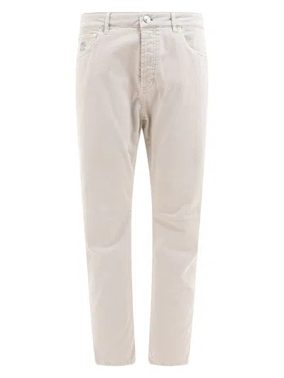 BRUNELLO CUCINELLI MEN'S GARMENT DYED JEANS