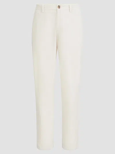 Brunello Cucinelli Garment-dyed Corduroy Trousers In White