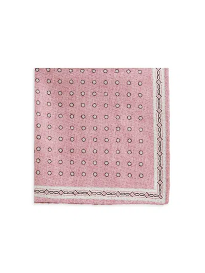 Brunello Cucinelli Men's Geometric Printed Silk Pocket Sqaure