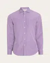 Brunello Cucinelli Gingham-check Shirt In Purple