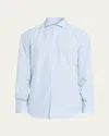 Brunello Cucinelli Men's Gingham Check Long-sleeve Shirt In Blue