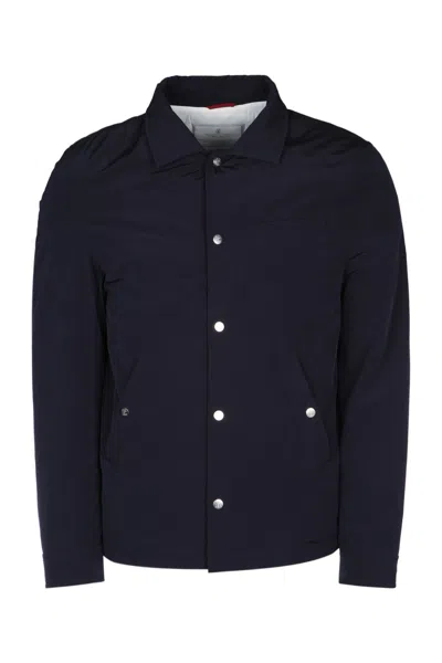Brunello Cucinelli Water Repellent Jacket Casual Jackets, Parka Blue