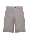 Brunello Cucinelli Green Gabardine Bermuda Shorts In Brown