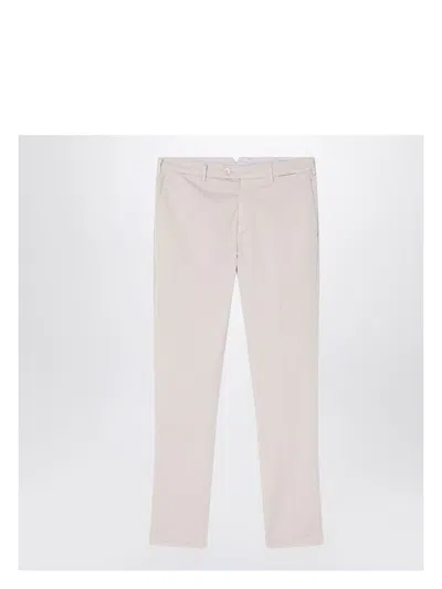 BRUNELLO CUCINELLI MEN'S GREIGE COTTON REGULAR PANTS