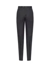 Brunello Cucinelli Men Grey Gabardine Leisure Fit Trousers In Gray
