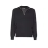 Brunello Cucinelli Half Zip Cashmere Sweater In Gray