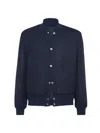 Brunello Cucinelli Check-pattern Bomber Jacket In Orange