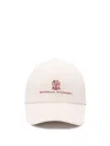 Brunello Cucinelli Corduroy Logo-embroidered Baseball Cap In Yellow
