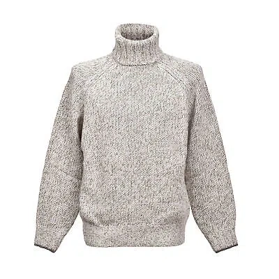 Pre-owned Brunello Cucinelli Men's Heavy Knit Cashmere Turtle Neck Sweater /pullover In Beige
