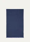 Brunello Cucinelli Cashmere Scarf In C9077 Ocean Blue