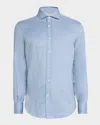 Brunello Cucinelli Long-sleeved Shirt In Sky Blue