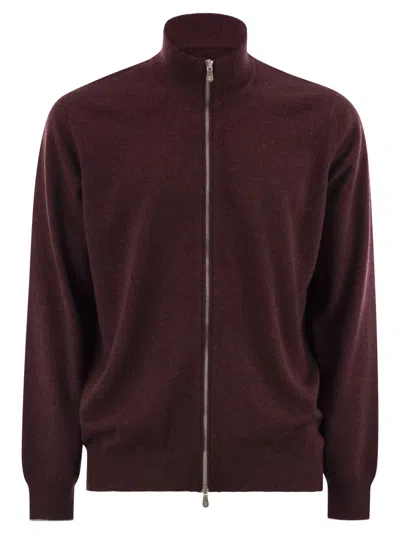 BRUNELLO CUCINELLI BRUNELLO CUCINELLI MEN HIGH-NECKED CASHMERE CARDIGAN WITH ZIP
