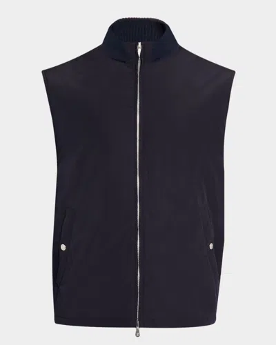 BRUNELLO CUCINELLI MEN'S HIGH SUMMER CAPSULE NYLON FULL-ZIP VEST