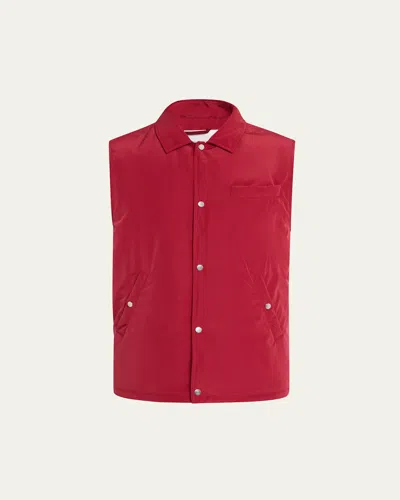 BRUNELLO CUCINELLI MEN'S HIGH SUMMER CAPSULE WATER-RESISTANT SNAP VEST