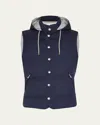 Brunello Cucinelli Down-filled Padded Gilet In Navy