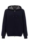 Brunello Cucinelli Men Hoodie In Blue
