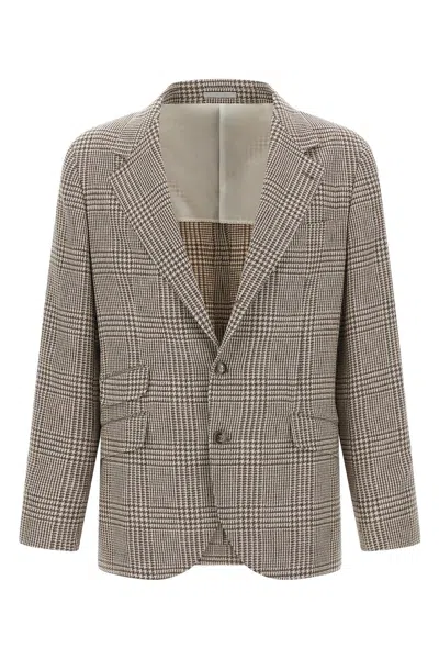 BRUNELLO CUCINELLI BRUNELLO CUCINELLI MEN HOUNDSTOOTH BLAZER