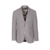 Brunello Cucinelli Houndstooth Check Long Sleeve Jacket In Gray